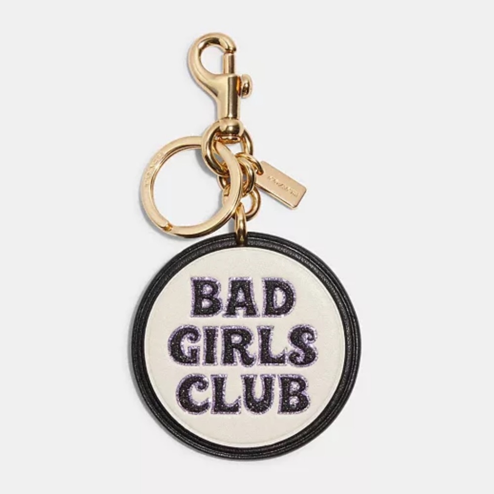 NEW Coach Bad Girls Club Bag Charm In Signature Canvas - Picture 2 of 10